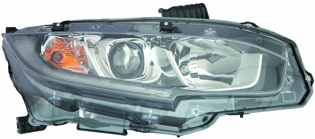 For Honda Civic Sedan 2016-2017 Headlight Assembly Halogen EX/EXL/EXT/LX Passenger Side (CAPA Certified) HO2503173C