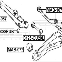 FEBEST MAB-088RUB Arm Bushing for Rear Track Control Rod