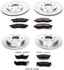 Power Stop K2443 Front & Rear Brake Kit with Drilled/Slotted Brake Rotors and Z23 Evolution Ceramic Brake Pads