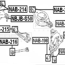FEBEST NAB-215 Arm Bushing for Rear Rod
