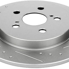 Premium Cross-Drilled & Slotted Brake Rotor ANPART fit for 2009-2010 for Pontiac Vibe,2009-2019 for Toyota Corolla,2009-2013 for Toyota Matrix