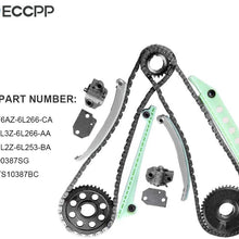 ECCPP TK6046W Timing Chain Kit Tensioner Guide Rail Cam Gear crank sprocket Replacement for 1997 1998 1999 Ford F-150 Explorer Expedition 2000 2002 2003 2010