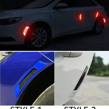 TRUE LINE Automotive Reflective Car Side Door Fender Wheel Well Warning Molding Trim Sticker Safety Markers (Style 1, Silver)