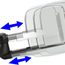 DNA Motoring TWM-021-T999-CH-SM+DM-SY-022 Pair of Towing Side Mirrors + Blind Spot Mirrors