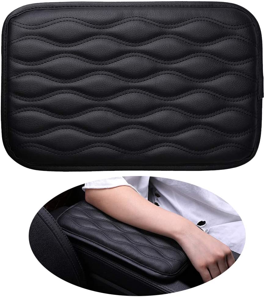 Pengxiaomei Center Console Pad, Black Car Armrest Pad Car Armrest Seat Box Cover Protector for Most Vehicle, SUV, Truck, Car