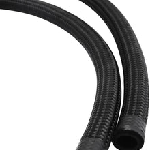 Mophorn AN8 Fuel Line Hose Kit BK Nylon Stainless Steel Braided Oil Line Hose NBR CPE Synthetic Rubber Gas Hose with Aluminum Hose End Fitting Adapter Set (16.4Ft Black)