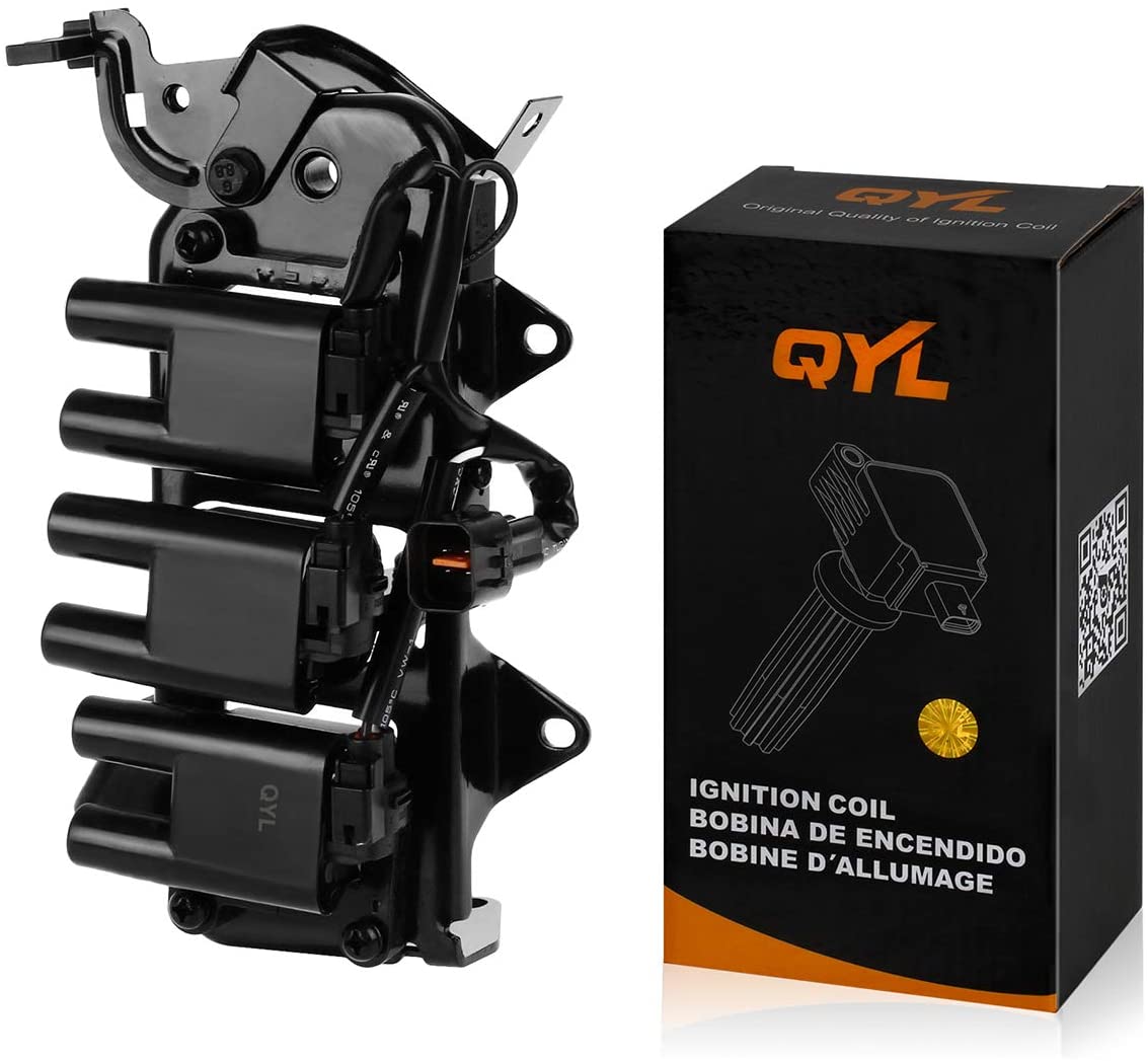 QYL Ignition Coil Pack Replacement for Santa Fe Tiburon V6 2.7L 27301-37110 C1352 UF-357 UF-425