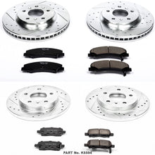 Power Stop K5504 Front & Rear Brake Kit with Drilled/Slotted Brake Rotors and Z23 Evolution Ceramic Brake Pads