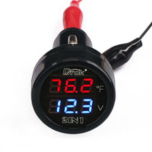 DROK 180038 Digital Voltage 10-170 ℉ Temperature Monitor Tester Multimeter Car Motorcycle Battery Voltmeter Thermometer Detector