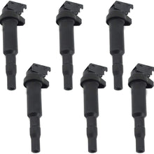 "Ignition Coil Set of 6 Packs Replacement for BMW 325i 325Ci 328i 330Ci 335i 525i 528i 530i 535i 545i 745Li X3 X5 M5 M6 Z4 128i 135i Replaces 12137594937 0221504470 0221 504 470"