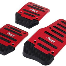 Vosarea Car Non Slip Gas Brake Treadle Clutch Pedal Cover Pad Manual Pedals 3pcs (Red)
