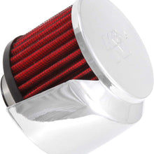 K&N 62-1513 Vent Air Filter / Breather: Vent Air Filter/ Breather; 1.375 in (35 mm) Flange ID; 2.5 in (64 mm) Height; 3 in (76 mm) Base; 3 in (76 mm) Top