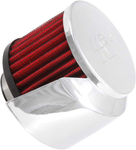 K&N 62-1513 Vent Air Filter / Breather: Vent Air Filter/ Breather; 1.375 in (35 mm) Flange ID; 2.5 in (64 mm) Height; 3 in (76 mm) Base; 3 in (76 mm) Top