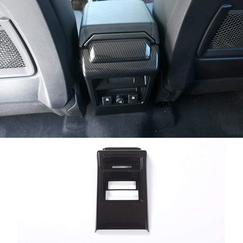 YIWANG Carbon Fiber Style Rear Seat Air Conditioning Vent Frame Cover for Land Rover Discovery Sport 2015-2019 Car Accessories