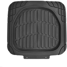 Motor Trend MT-921-BK FlexTough Tortoise - Heavy Duty Rubber Floor Mats for Car SUV Van & Truck - All Weather Protection - Deep Dish (Black)