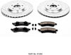 Power Stop K1304 Front Brake Kit with Drilled/Slotted Brake Rotors and Z23 Evolution Ceramic Brake Pads,Silver Zinc Plated
