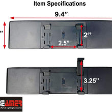 ICBEAMER 11.8" 300mm Easy Clip on Universal Fit Wide Angle Panoramic Auto Interior Rearview Mirror Flat Clear Surface