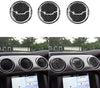Ancher Carbon Fiber Mid Air Condition Vent Outlet Cover Trim Sticker Fit for Ford Mustang 2015 2016 2017