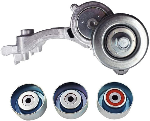 1T132P111P30 1660331040 1660431020 Drive Belt Tensioner & 3 Pulley Replacement for Toyota 4 Runner FJ Cruiser Tacoma Tundra V6