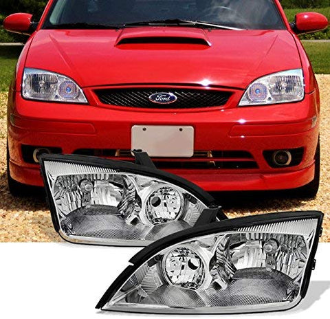 For 2005-2007 Ford Focus Left Driver + Right Passenger Replacement Head Lights Head Lamps Assembly Pair