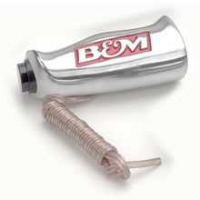 B&M 80658 Brushed Aluminum T-Handle Shifter Grip with Button and SAE Thread Inserts