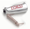 B&M 80658 Brushed Aluminum T-Handle Shifter Grip with Button and SAE Thread Inserts
