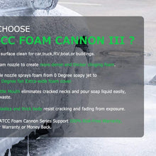 MATCC Foam Cannon III Heavy Duty Car Foam Blaster Wide Nick Bottle Adjustable Snow Foam Lance for Pressure Washer with 1/4'' Quick Connector