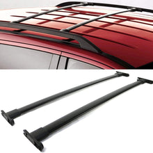 IKON MOTORSPORTS Cross Bars Compatible With 2011-2015 Ford Explorer, Aluminum Black Roof Top Bar Luggage Carrier