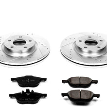 Power Stop K4575 Front Brake Kit with Drilled/Slotted Brake Rotors and Z23 Evolution Ceramic Brake Pads