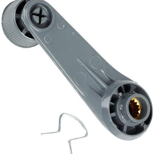 AUTEX 1pc Interior Gray Window Crank Winder Handle Compatible with Toyota Tacoma 2001-2004 Replacement for Toyota Corolla 85-97 Replacement for Starlet 81-84 Compatible with Toyota T100 93-98, 76982