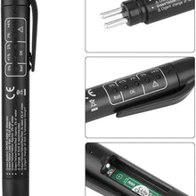 Portable Brake Fluid Tester,Digital Brake Fluid Tester Oil Quality Check Pen W/ 5 LED Lights Car Diagnostic Pen Tool for DOT3 / DOT4 / DOT5