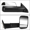 Replacement for Dodge Ram Chrome Heated Power Smoked Signal Glass Foldable Towing Side+Circle Blind Spot Mirror