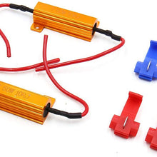 uxcell 2Pcs 50W 10RJ LED Headlight Canbus Decoder No Error Free Load Resistor for Car