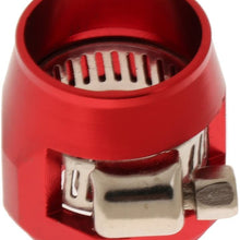 Hose End Finishers Oil Fuel Line Clip Clamp Fitting Accessories Red