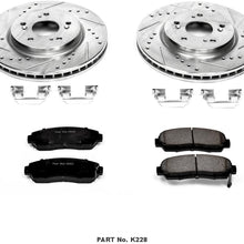 Power Stop K228 Front Brake Kit with Drilled/Slotted Brake Rotors and Z23 Evolution Ceramic Brake Pads