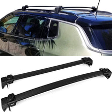 Roof Racks Compatible With 2018-2020 Jeep Compass, Factory Style Black Cross Bar Bars Luggage Carrier by IKON MOTORSPORTS