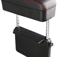 CDEFG Car Elbow Support Console Organizer Adjustable Comfortable Driver Armrest Pads Universal (Black)