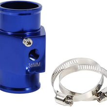 Water Temp Temperature Joint Pipe Sensor Gauge Radiator Hose Adapter 36mm Blue