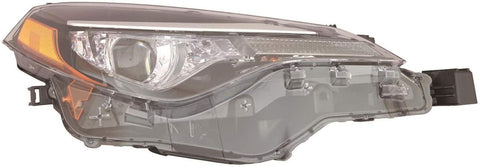 HEADLIGHTSDEPOT Headlight Bi-LED Type w/DRL Right Compatible with 2017-2018 Toyota Corolla L/LE/LE Eco Sedan