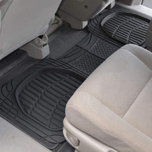 Motor Trend MT-923-920 FlexTough Contour Liners-Deep Dish Heavy Duty Rubber Floor Mats for 3 Row Car SUV Truck & Van-All Weather Protection (Black)