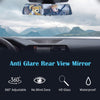 Heart Horse Anti Glare Rear View Mirror, Suction Cup Universal Rearview Mirror for Car Truck, Adjustable Interior Windshield Blue Mirror Reduce Blind Spot (Anti-Glare, 9.65'')