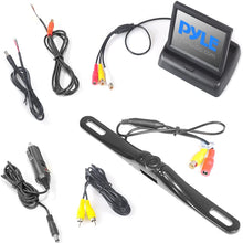 Pyle Backup Rear View Car Camera Monitor Screen System - Parking & Reverse Safety Distance Scale Lines, Waterproof, Night Vision, Pop-up Display, 4.3" LCD Video Color Display for Vehicles - (PLCM4500)