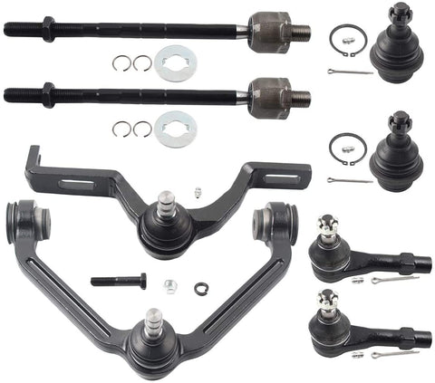 DLZ 8 Front Suspension Kit-Upper Control Arm Lower Ball Joint Outer Inner Tie Rod End Compatible with Ranger 1998-2011, Explorer 1998-2001, B2500 1999-2001, B3000 1998-2001 EV317