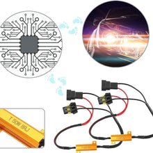 Qiilu 2Pcs Car LED Decoders for 9005/9006,Headlight Anti Hyper Flash No Error Load Resistor Wiring