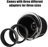 RYANSTAR Universal Clamp-On Air Filter Three Different Size 76MM 89MM 102MM High Flow Round Tapered Cone Closed-Top Cool Air Filter Cleaner Fit Compatible with car and Motorcycle Black