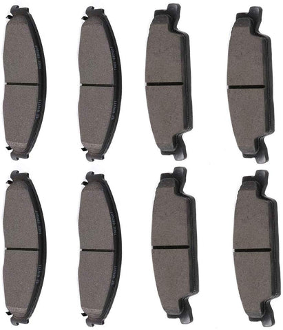 OCPTY Ceramic Brakes Pads, Quick Stop Front Rear Brake Pad fit for 2003 2004 2005 2006 2007 Cadillac CTS,2005 2006 2007 2008 Cadillac STS,2005-2008 Pontiac Grand Prix