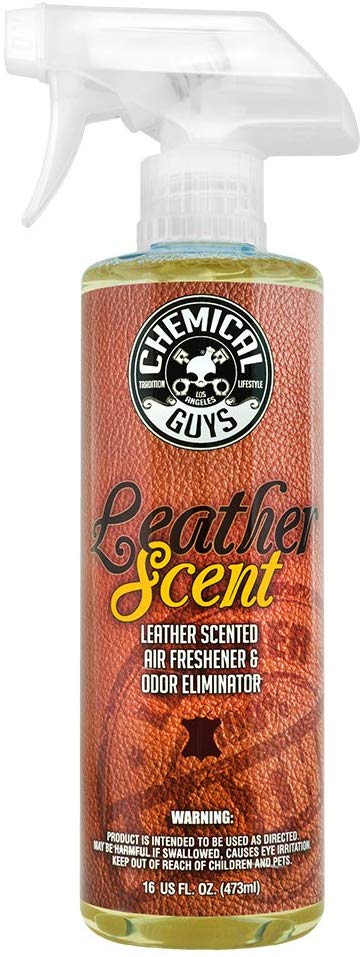 Chemical Guys AIR_102_16 Leather Scent Premium Air Freshener and Odor Eliminator (16 oz)