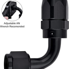 EVIL ENERGY 6AN Straight Swivel Hose End Fitting for Braided Fuel Line Aluminum Black 2PCS