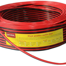 DishyKooker 100M Speaker Cable o Core Wire Copper-clad Aluminum 2 Pin for Car o System Car Motorcycle