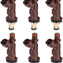 Fuel Injectors 6pcs/Set Replacement Fuel Injectors Engine Part Fit for 1999-2004 Toyota 4Runner Tacoma Tundra 3.4L V6, Replaces 23250-62040 23209-62040 (Brown)